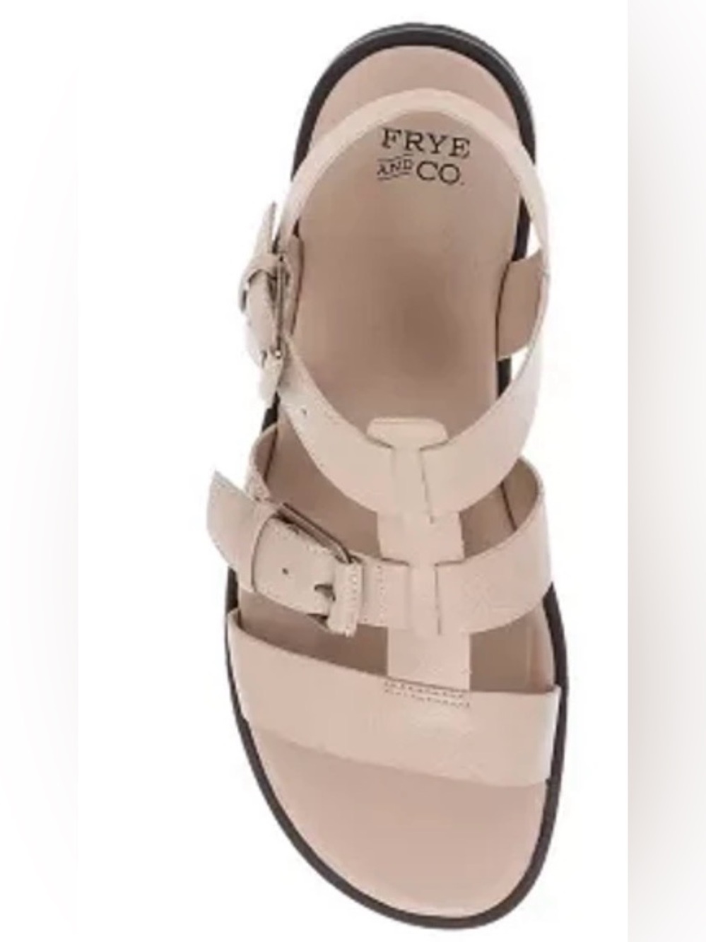 Frye & Co Beige Strappy Buckle Sandals Size 11